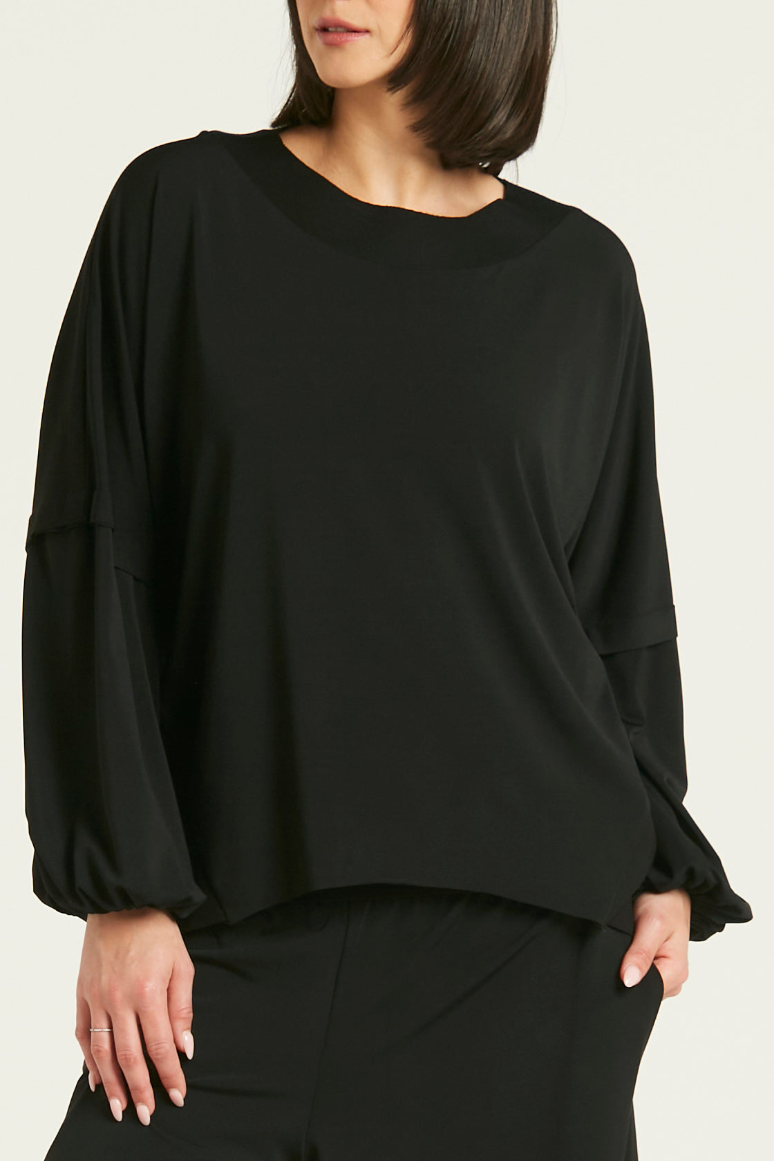 Matte Jersey Billow Sleeve Top