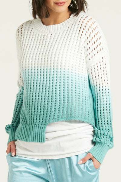 Pima Cotton Dip Dyed Boatneck Sweater
