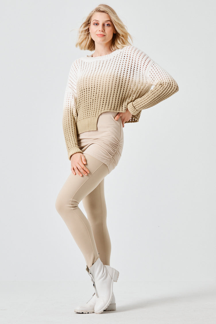 Pima Cotton Dip Dyed Boatneck Sweater