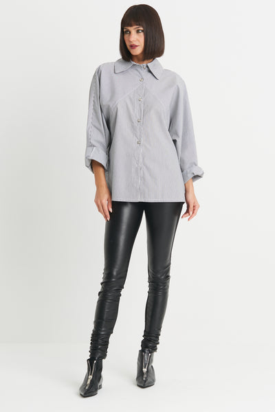 Cotton Raglan Stripe Shirt