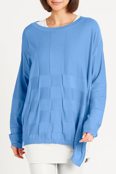 Pima Cotton Nu Box Weave Crewneck Sweater