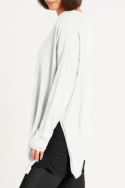 Pima Cotton Nu Box Weave Crewneck Sweater