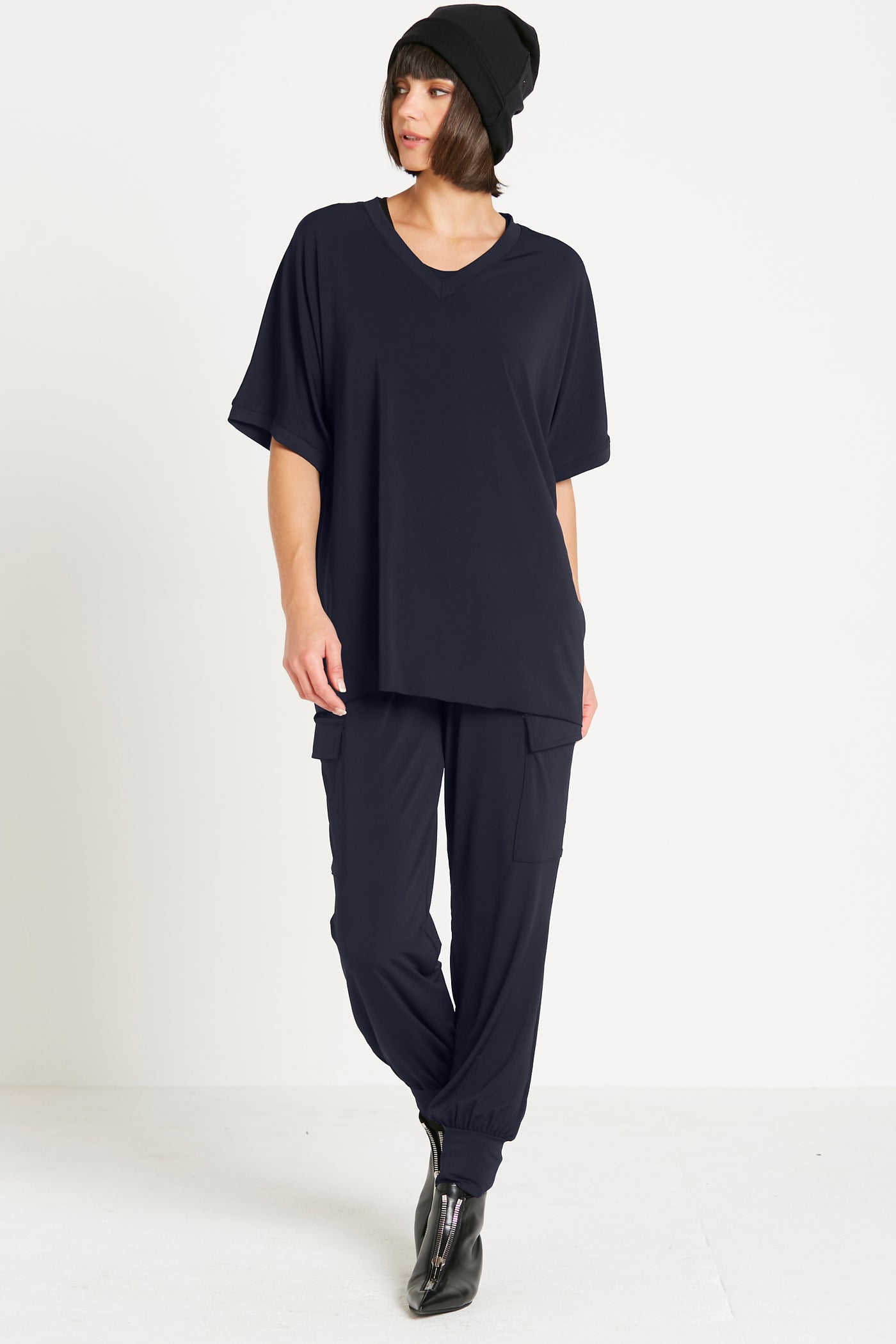 Matte Jersey Easy Cargo Pants