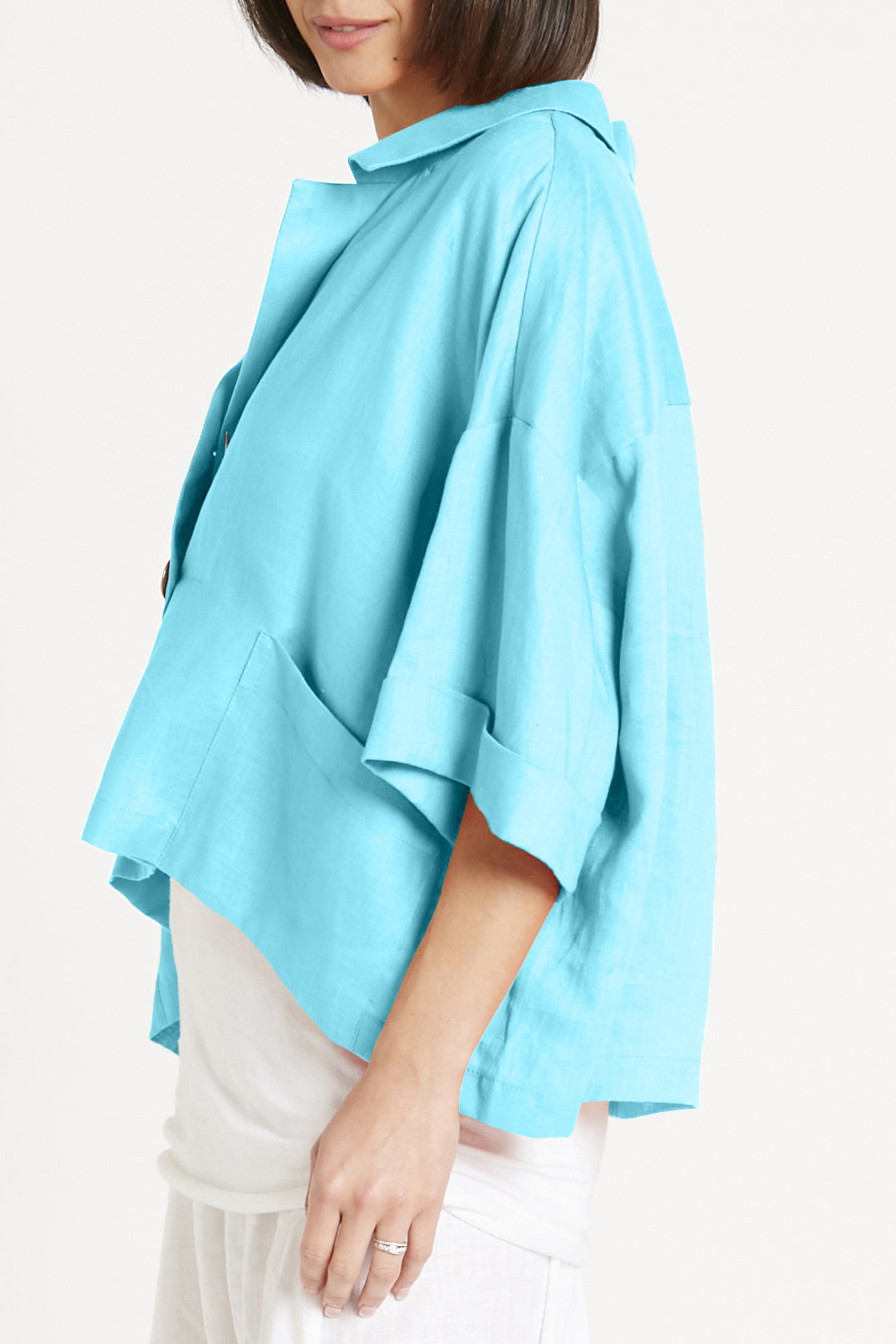 Handkerchief Linen Mini Girl Shirt