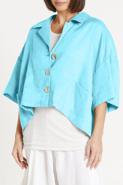 Handkerchief Linen Mini Girl Shirt