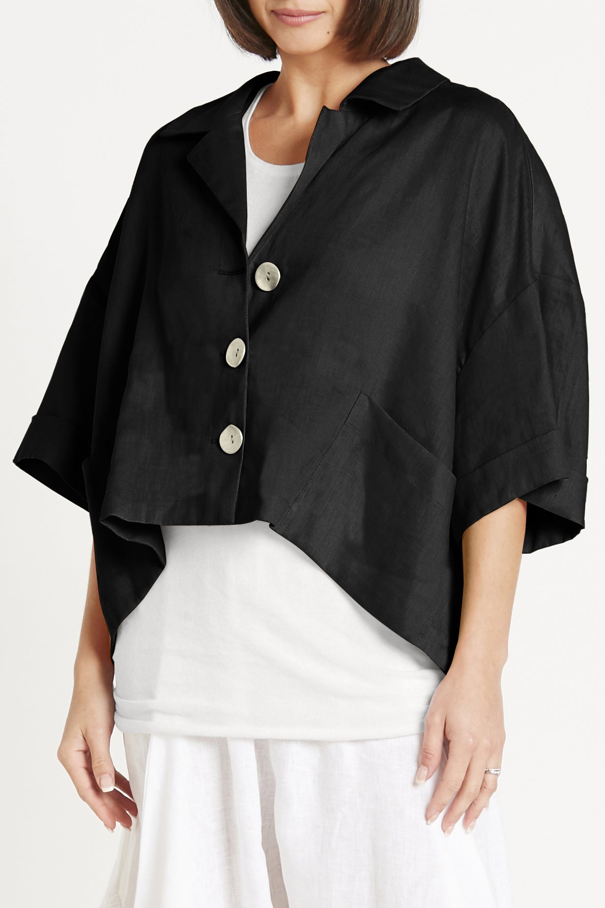 Handkerchief Linen Mini Girl Shirt