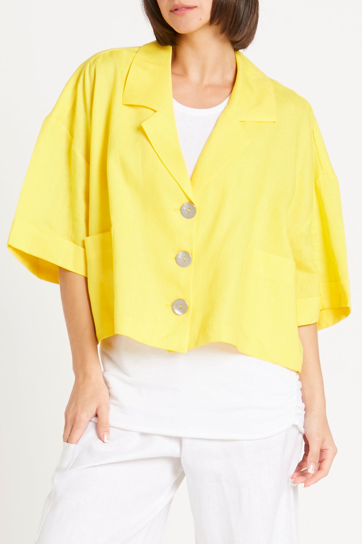 Handkerchief Linen Mini Girl Shirt