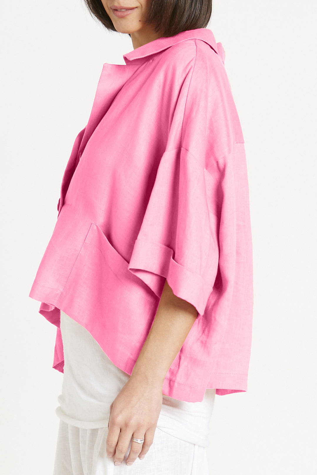 Handkerchief Linen Mini Girl Shirt