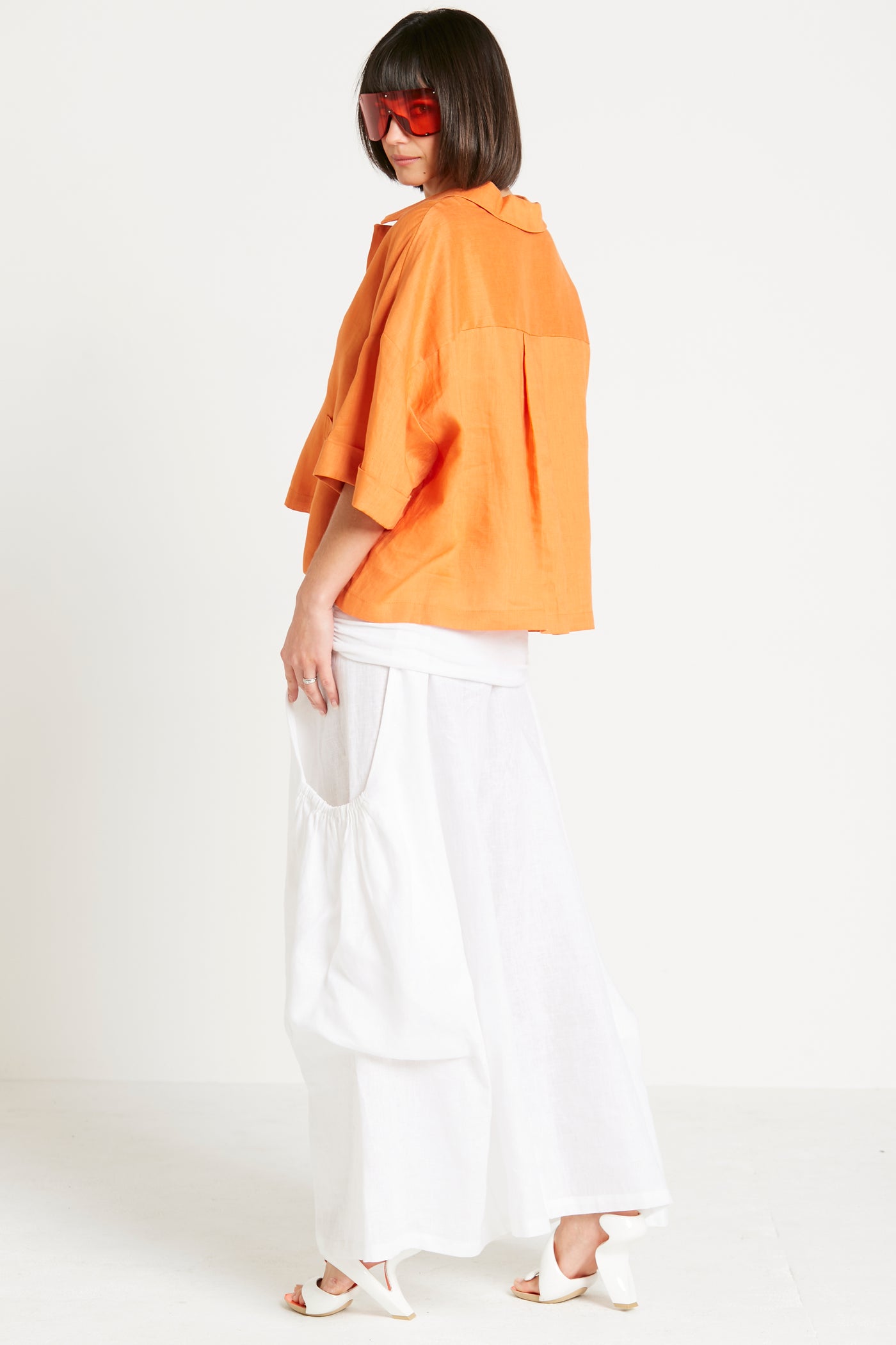 Handkerchief Linen Mini Girl Shirt