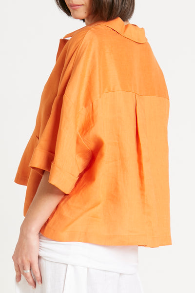 Handkerchief Linen Mini Girl Shirt