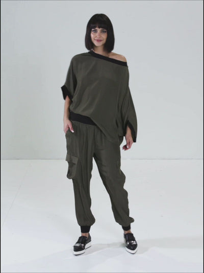 Washable Silk Cargo Pants