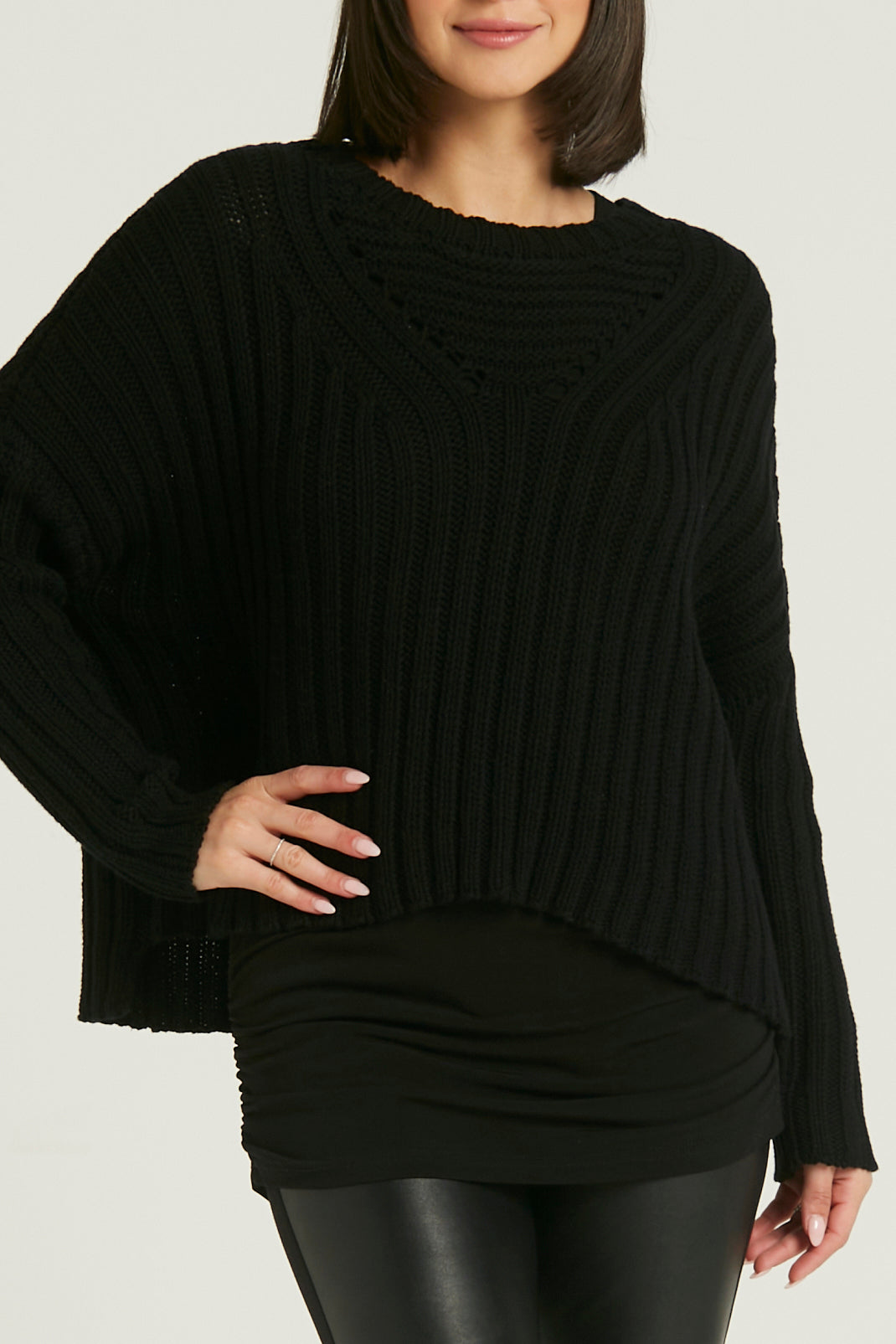Pima Cotton Chunky Crewneck Sweater