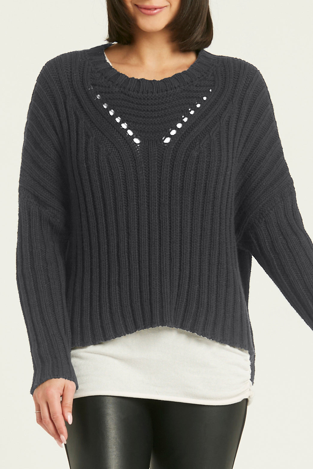 Pima Cotton Chunky Crewneck Sweater