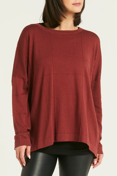 Pima Cotton Rectangles Crewneck Sweater