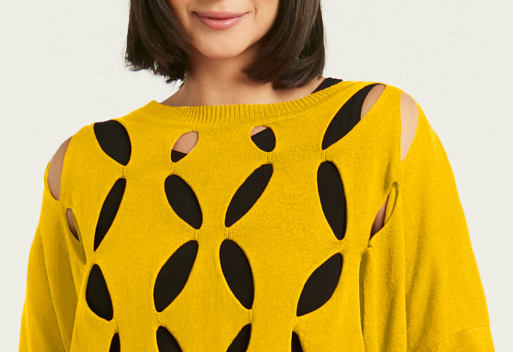 Pima Cotton Flower Power Crewneck Sweater