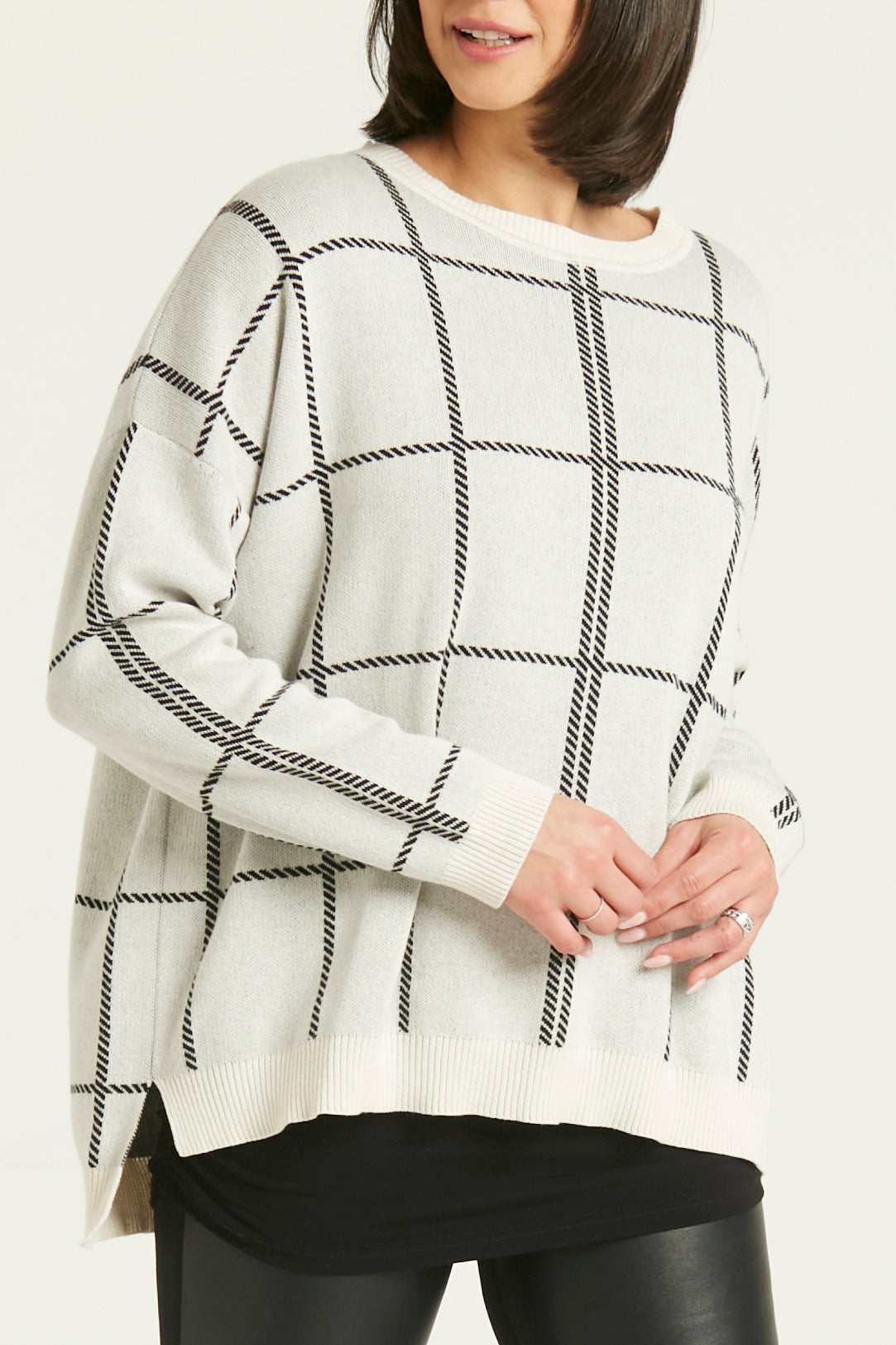 Pima Cotton Roped Crewneck Sweater
