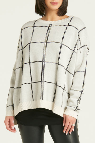 Pima Cotton Roped Crewneck Sweater