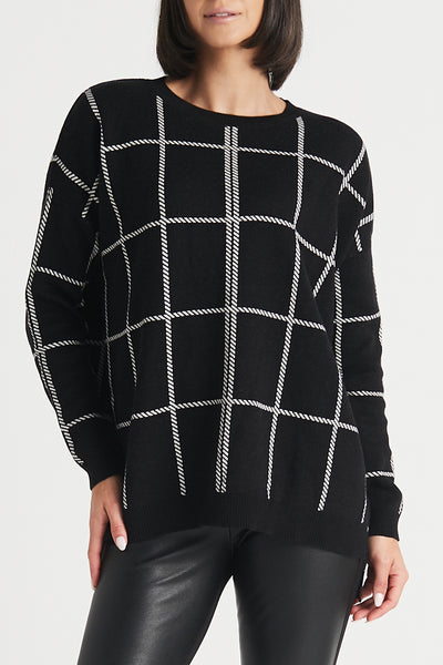 Pima Cotton Roped Crewneck Sweater
