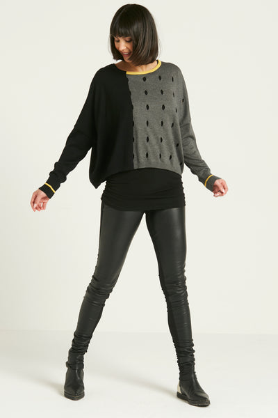 Pima Cotton Teardrops Crewneck Sweater