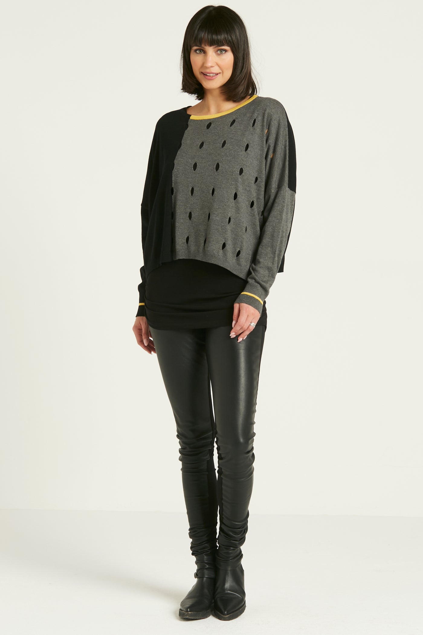 Pima Cotton Teardrops Crewneck Sweater