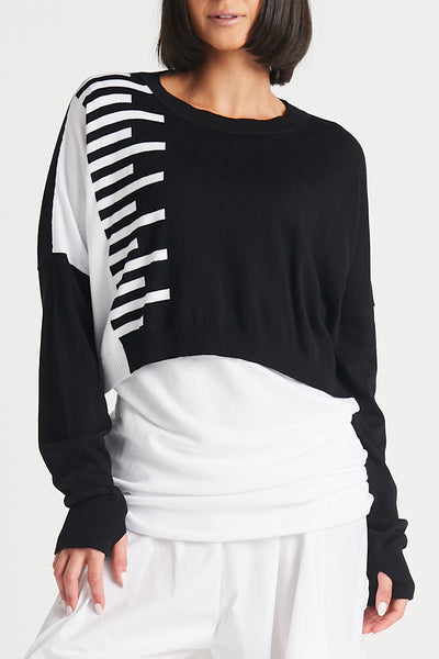 Pima Cotton Keyboard Crewneck Sweater