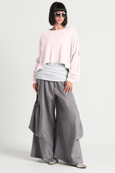 Cotton Honeycomb Crewneck Sweater