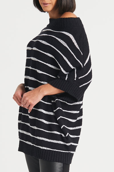 Cotton Static Boatneck Sweater
