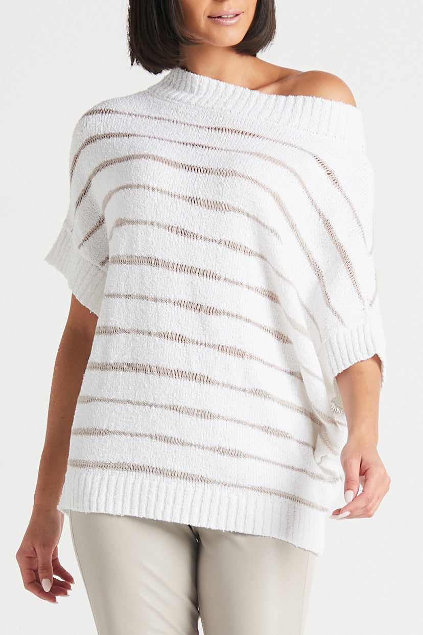 Cotton Static Boatneck Sweater