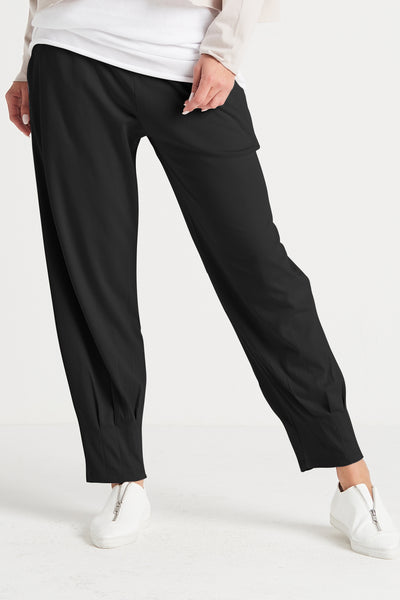 Pima Cotton Pinched Pleat Pants
