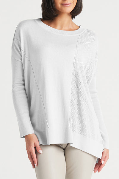 Pima Cotton Nu Textured Crewneck Sweater