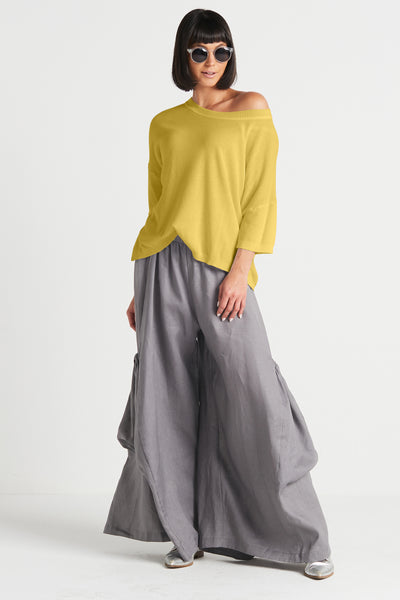 Pima Cotton Knit Tee  Boatneck Sweater