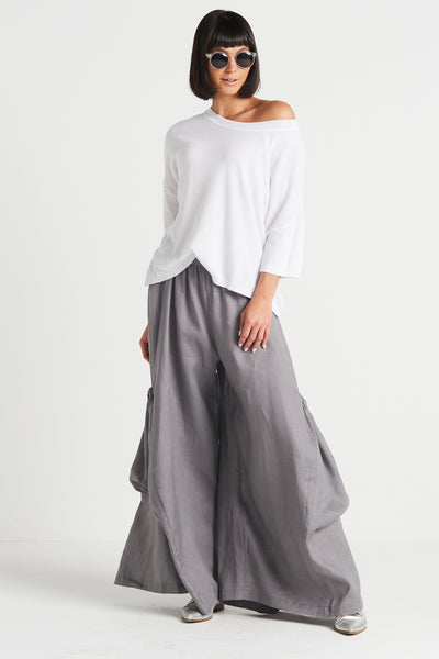 Pima Cotton Knit Tee  Boatneck Sweater