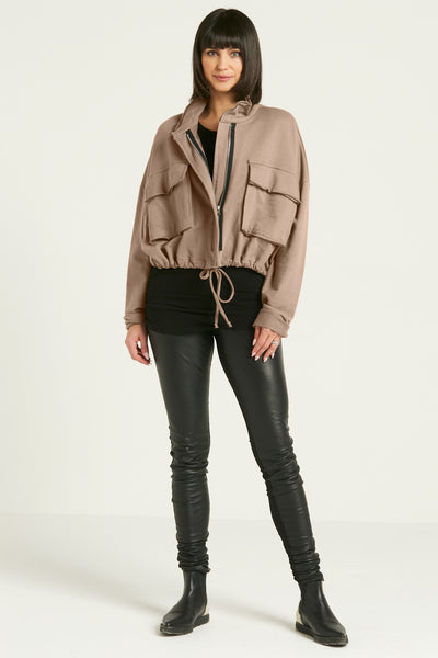 French Terry Crop Bomber