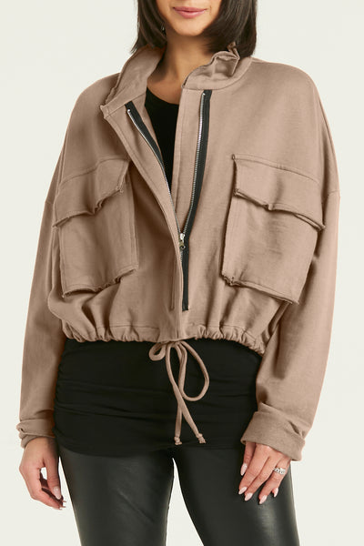 French Terry Crop Bomber