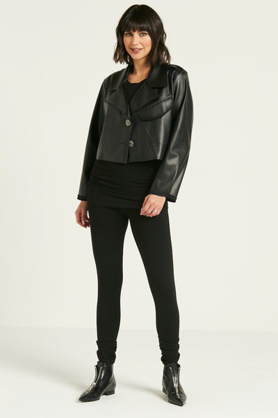 Vegan Leather Eisenhower Jacket