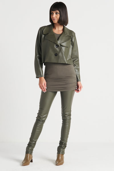Vegan Leather Eisenhower Jacket