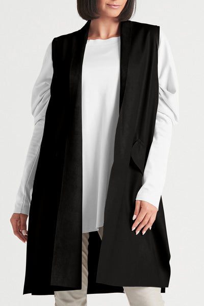 Vegan Leather Sleeveless Vest
