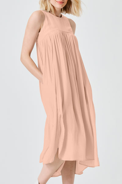 Washable Silk Flowing Tank Dress