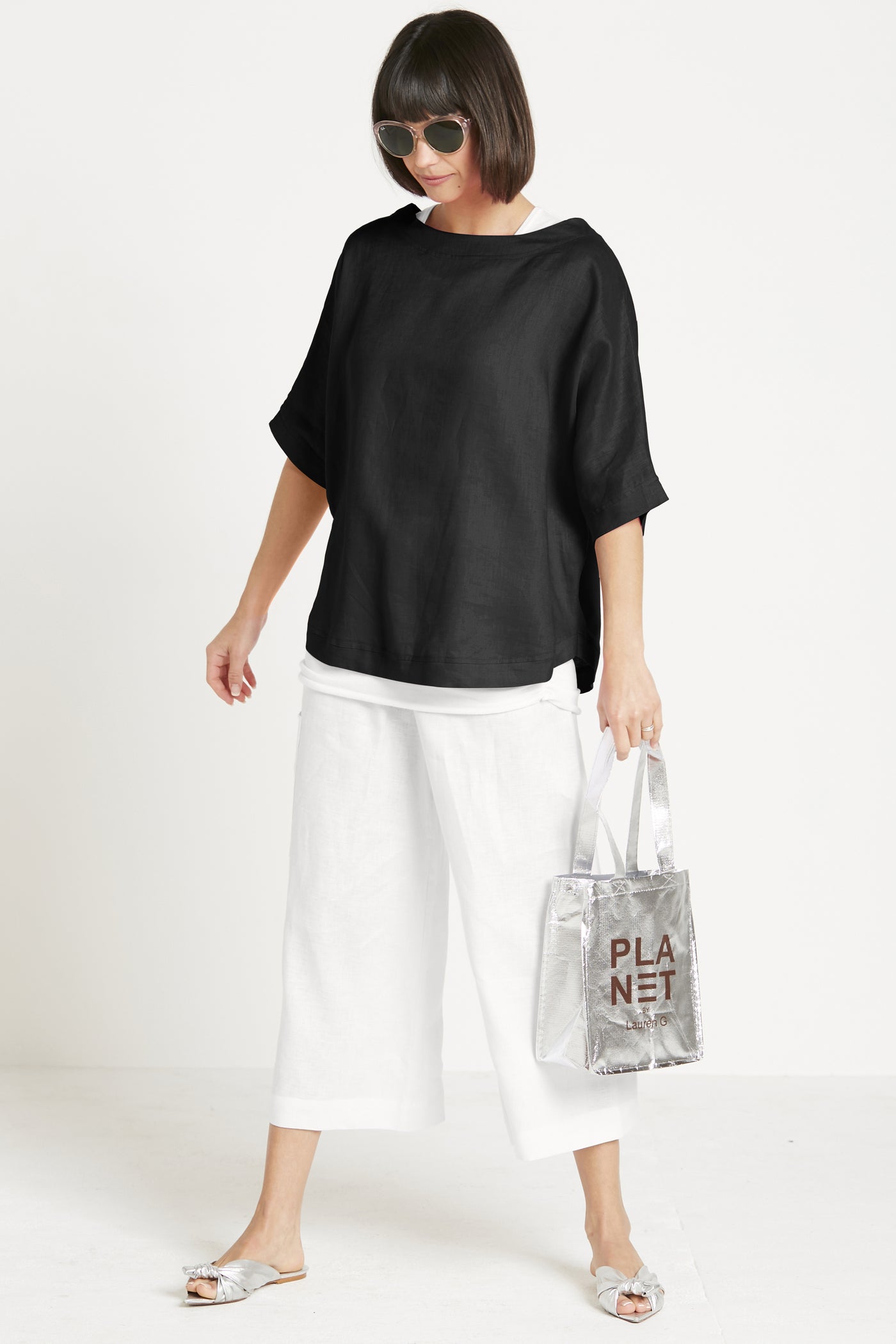 Handkerchief Linen Reversible Top