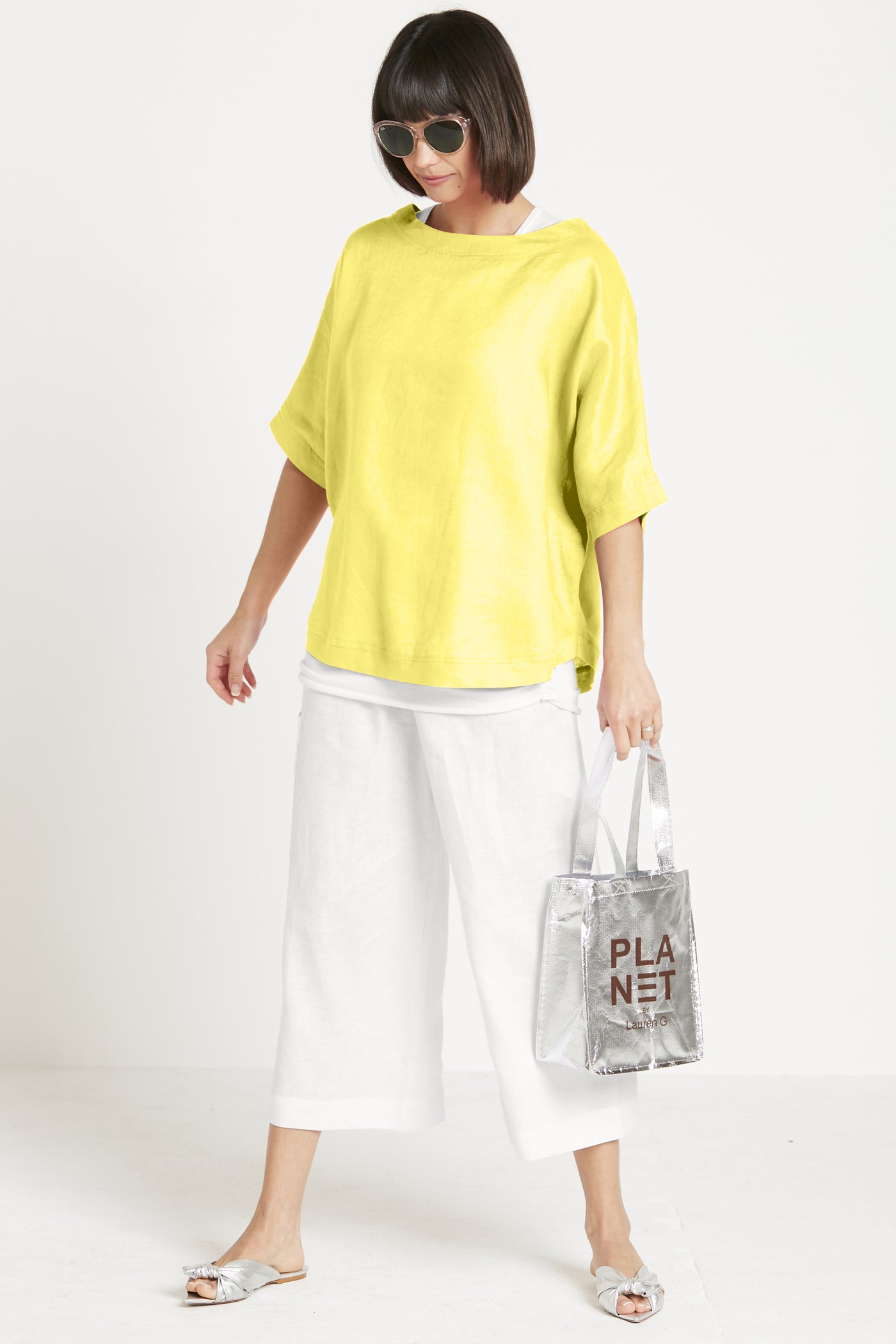 Handkerchief Linen Reversible Top