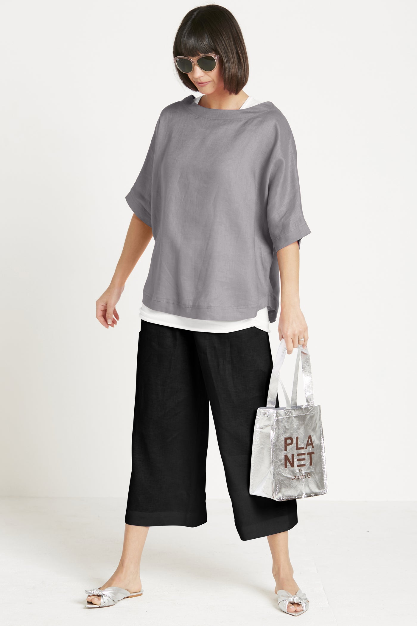 Handkerchief Linen Reversible Top