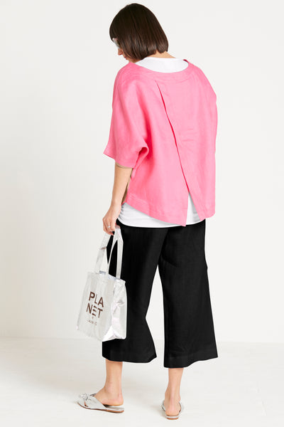 Handkerchief Linen Crop Pant