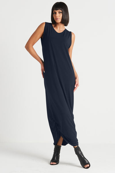 Matte Jersey Ruched Tank Dress