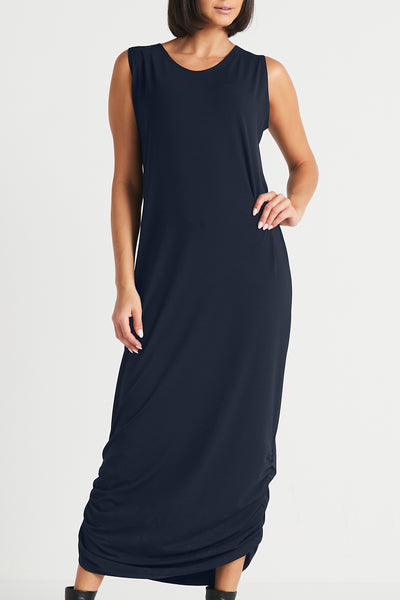 Matte Jersey Ruched Tank Dress