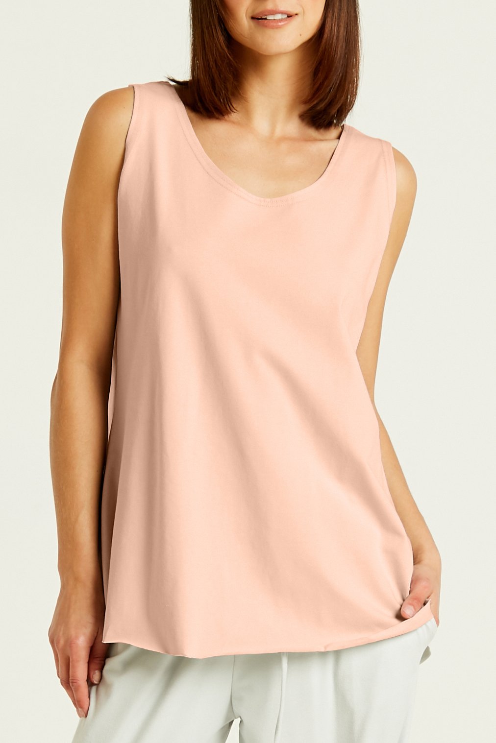 Cotton Lycra Shirttail Tank