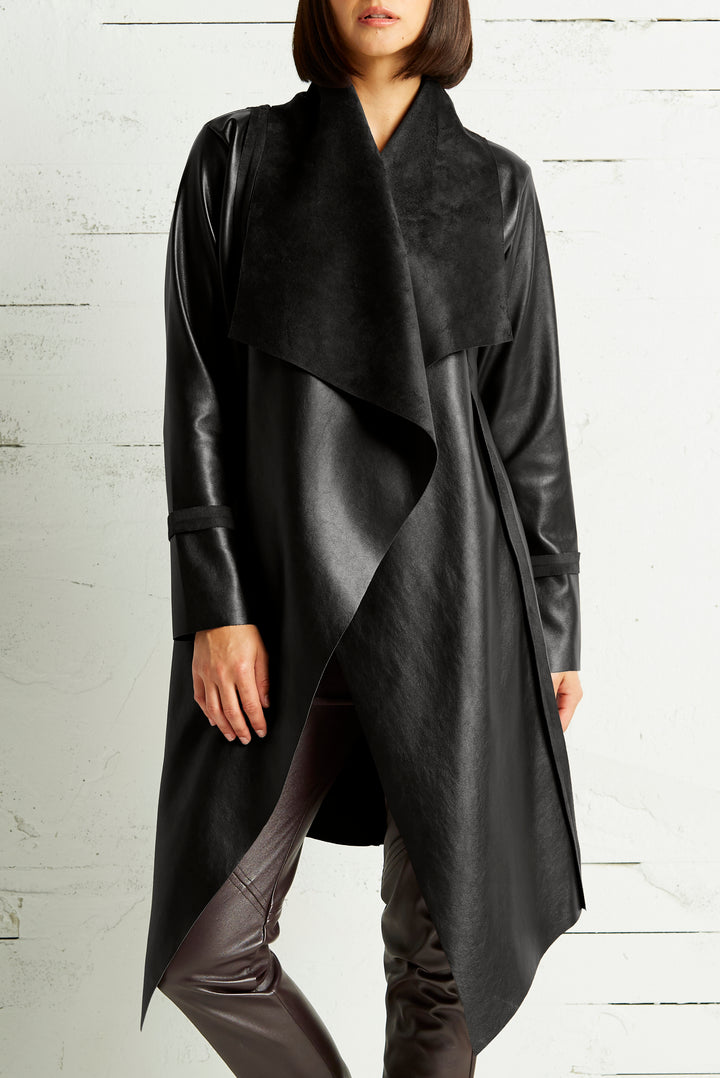 Vegan Leather Street Coat