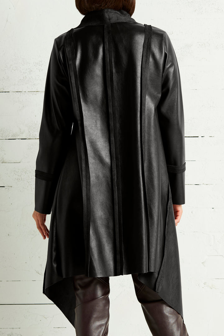 Vegan Leather Street Coat