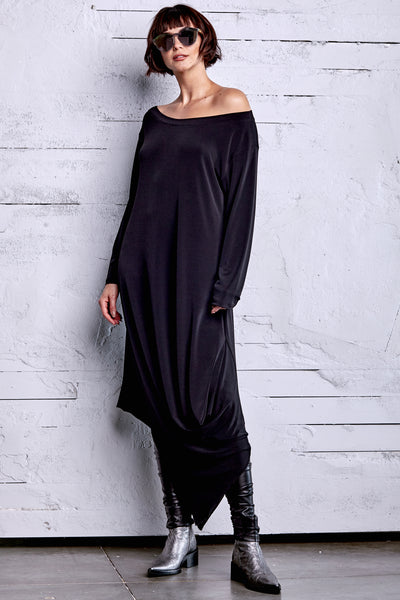 Matte Jersey Off The Shoulder Dress