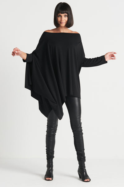Matte Jersey Cascade Top