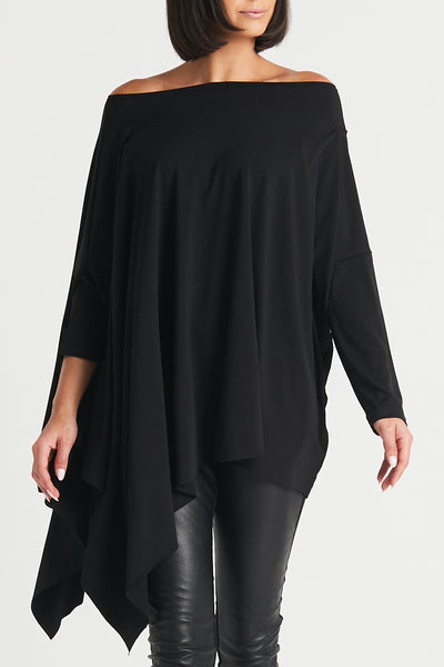 Matte Jersey Cascade Top